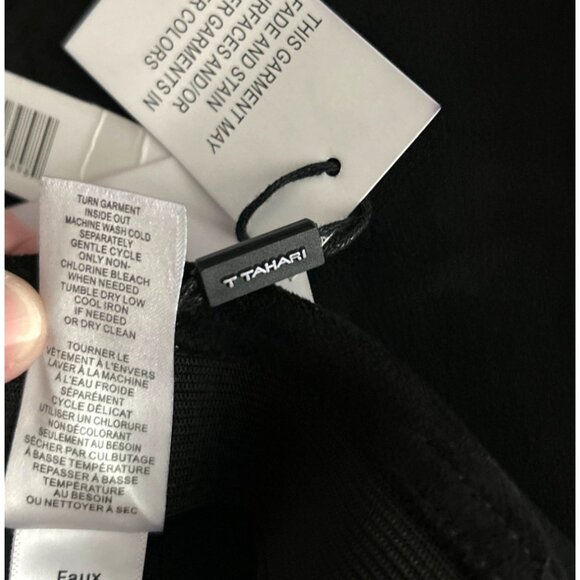 Tahari Women Black Faux Leather Pencil Skirt Size M - Picture 5 of 6